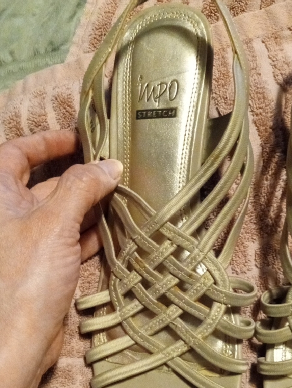Impo Braided Strappy Sandals in Olive - Picture 2 of 4